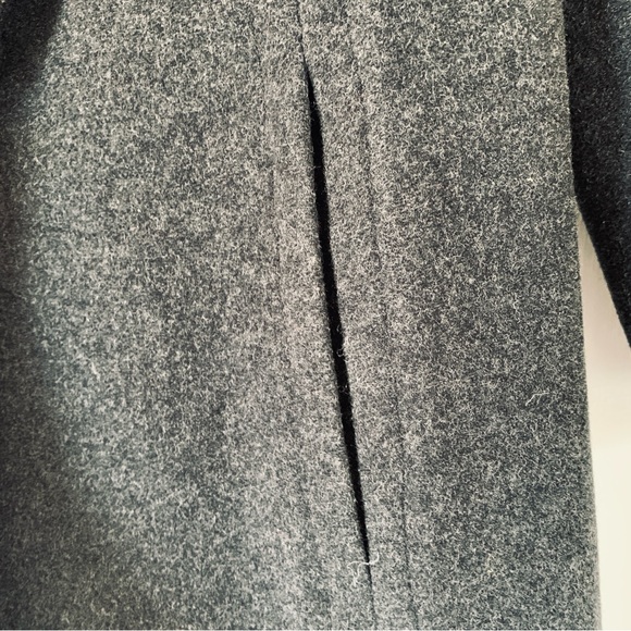 Wool Blend Jacket Grey Mid-Length Single Breasted Coat Anne Klein Extra Small - Picture 7 of 13